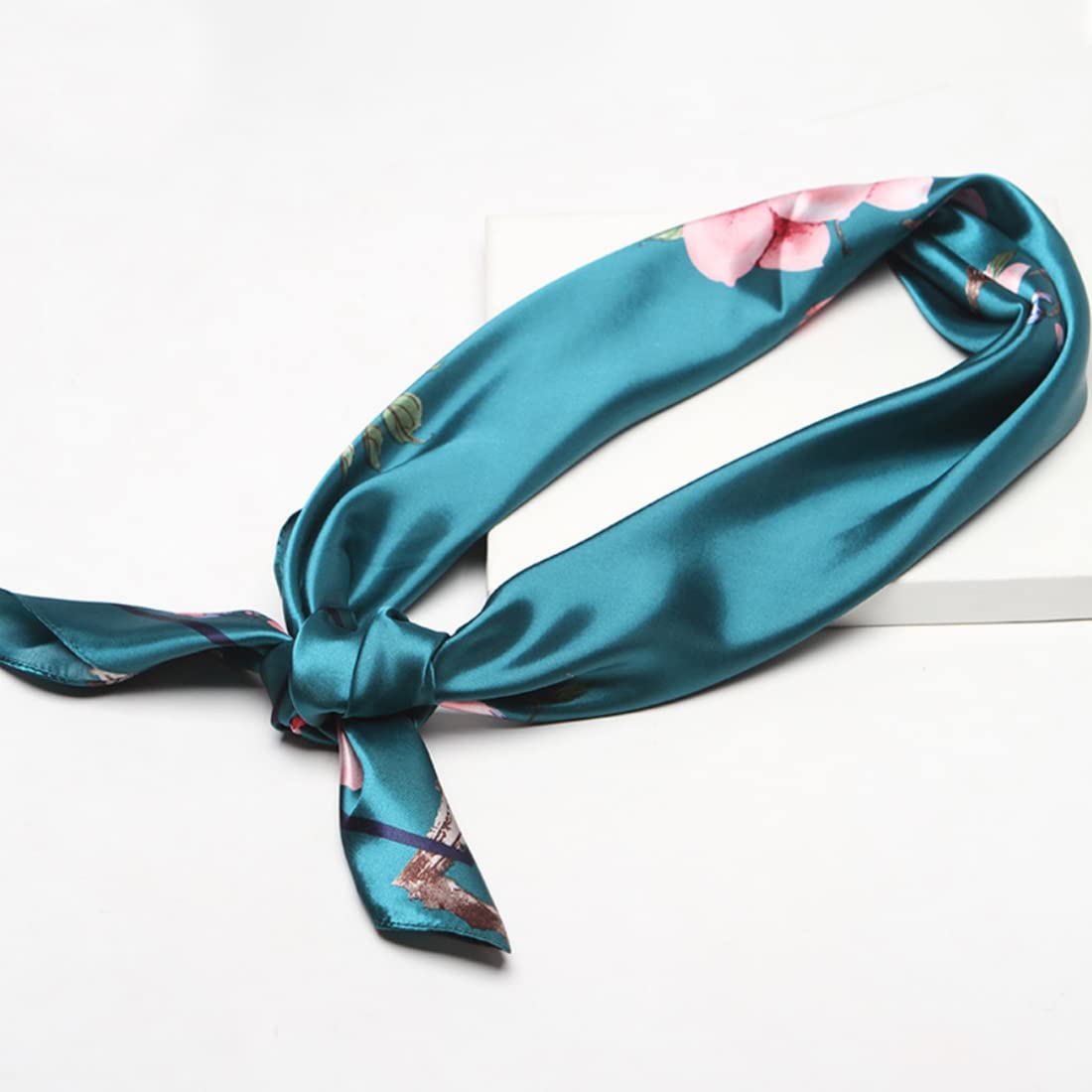 PALAY Women Satin Scarf for Daily Wear featuring 35x35 in Square Design and Silk Feel Fabric