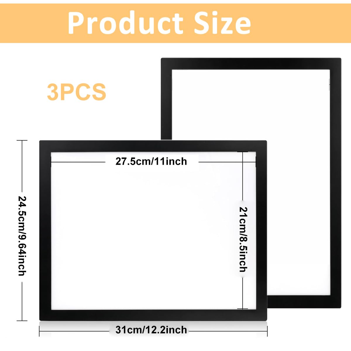 Climberty Magnetic Cover Sign for Office and Store Displays with Self-Adhesive Frame 8.5x11 | Clear PVC Wall Holder