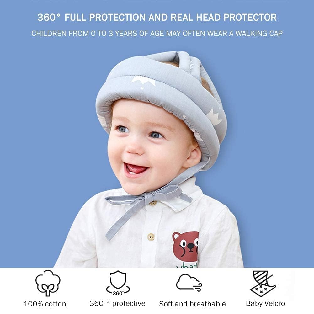 SNOWIE SOFT® Baby Head Protector, Adjustable Size Baby Learn to Walk Or Run Soft Safety Helmet, Infant Anti-Fall Anti-Collision,for Baby Months~5 Years Old (Multi-Colou 1)