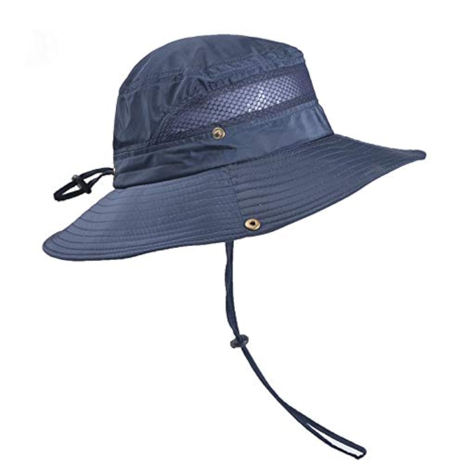 GUSTAVE Men's Bucket Hat for Outdoor Activities with Mesh Vent and Adjustable Chin Strap | Waterproof Polyester Sun Protection up to 60 cm