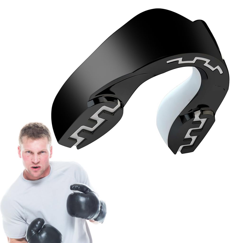 Proberos Sports Mouth Guard for Boxing and MMA featuring JawSecure Base | Heat-Molded Black