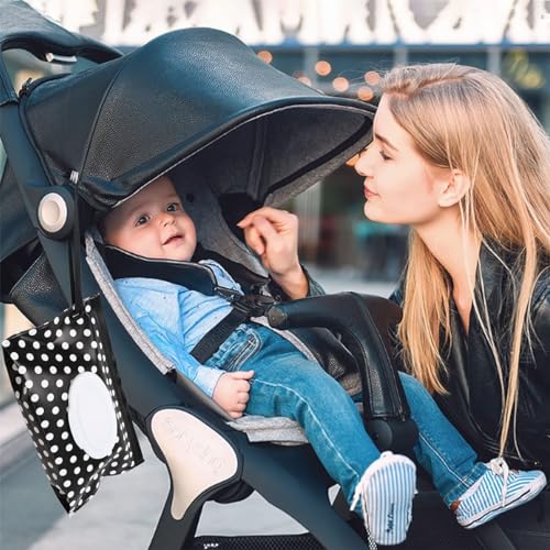 SNOWIE SOFT® 4PCS Waterproof Baby Wet Wipe Dispenser with Hand Strap Dustproof Stroller Portable Refillable Holder Bag Container Reusable Travel Pouch