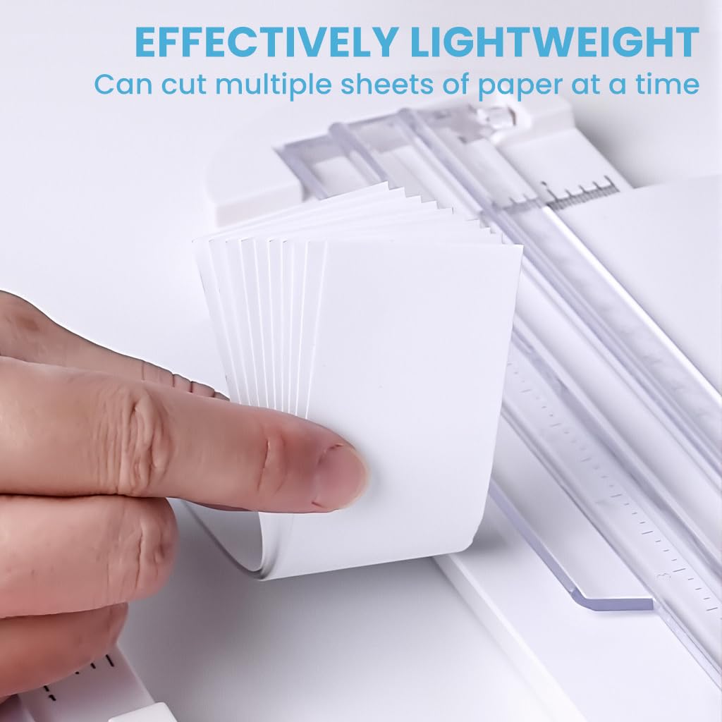 OFIFO Paper Cutter for Scrapbooking with Straight Wave Dotted & Crease Blades | DIY Crafts