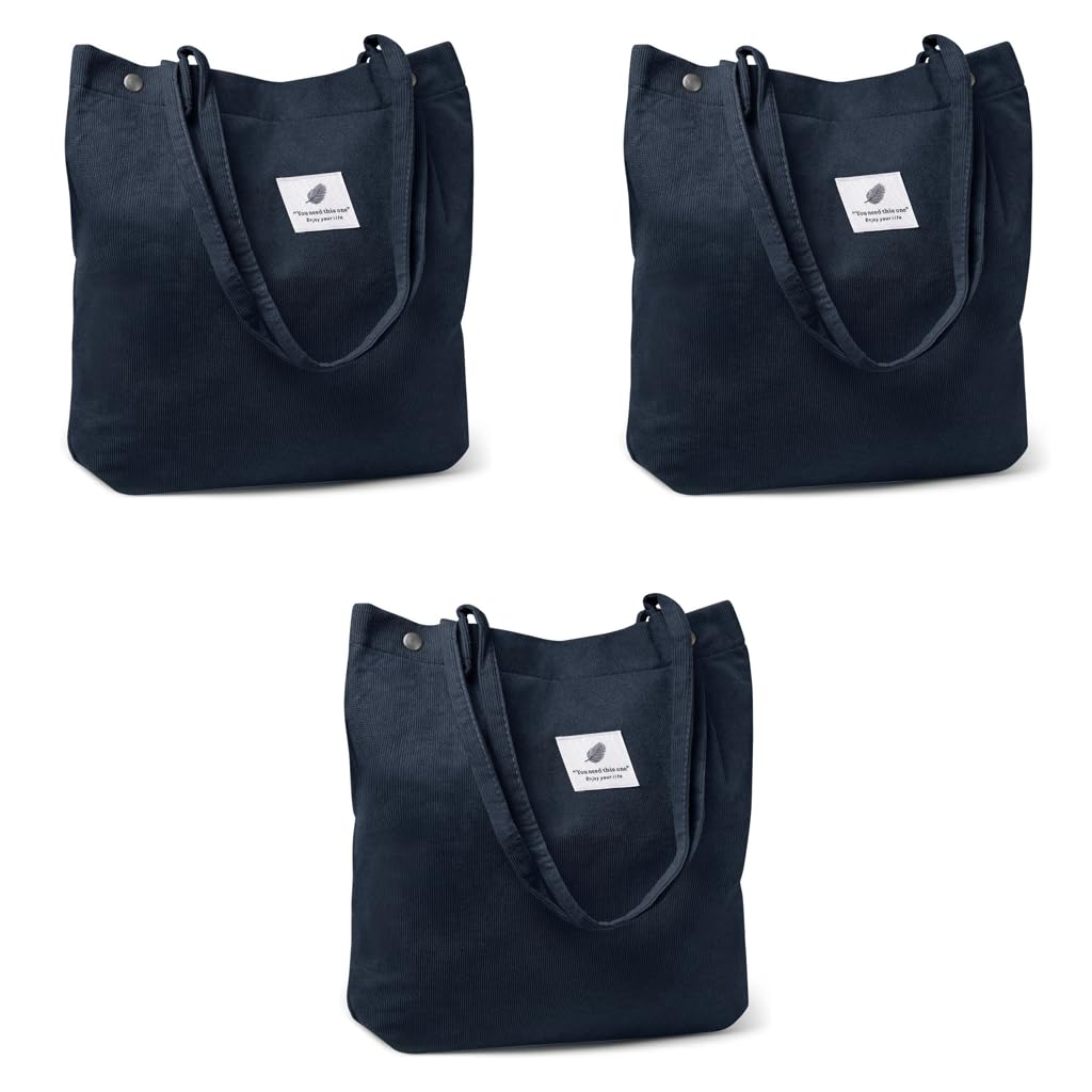 PALAY Tote Bag for Women featuring Corduroy Material and Reinforced Handles | 3PCS Set