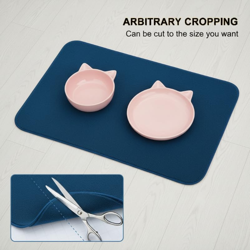 ZIBUYU Dish Drying Mat for Kitchen Counter with Non Slip Reversible Design 16x18 in | Super Absorbent Microfiber Quick Dry Pad