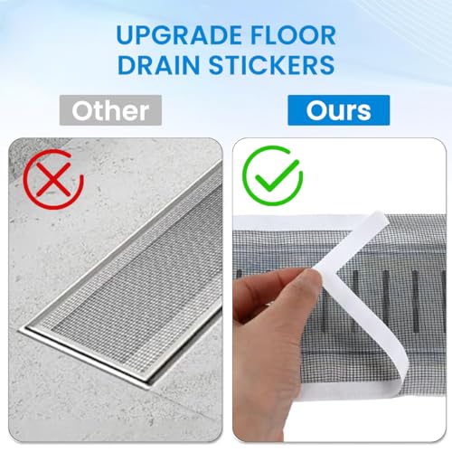 HASTHIP® 20 Pack Disposable Shower Drain Hair Catcher & 1 Roll Cuttable Sink Strainer Mesh Stickers Combo, Waterproof, for Bathroom, Kitchen, DIY, Planners, Crafts, 4
