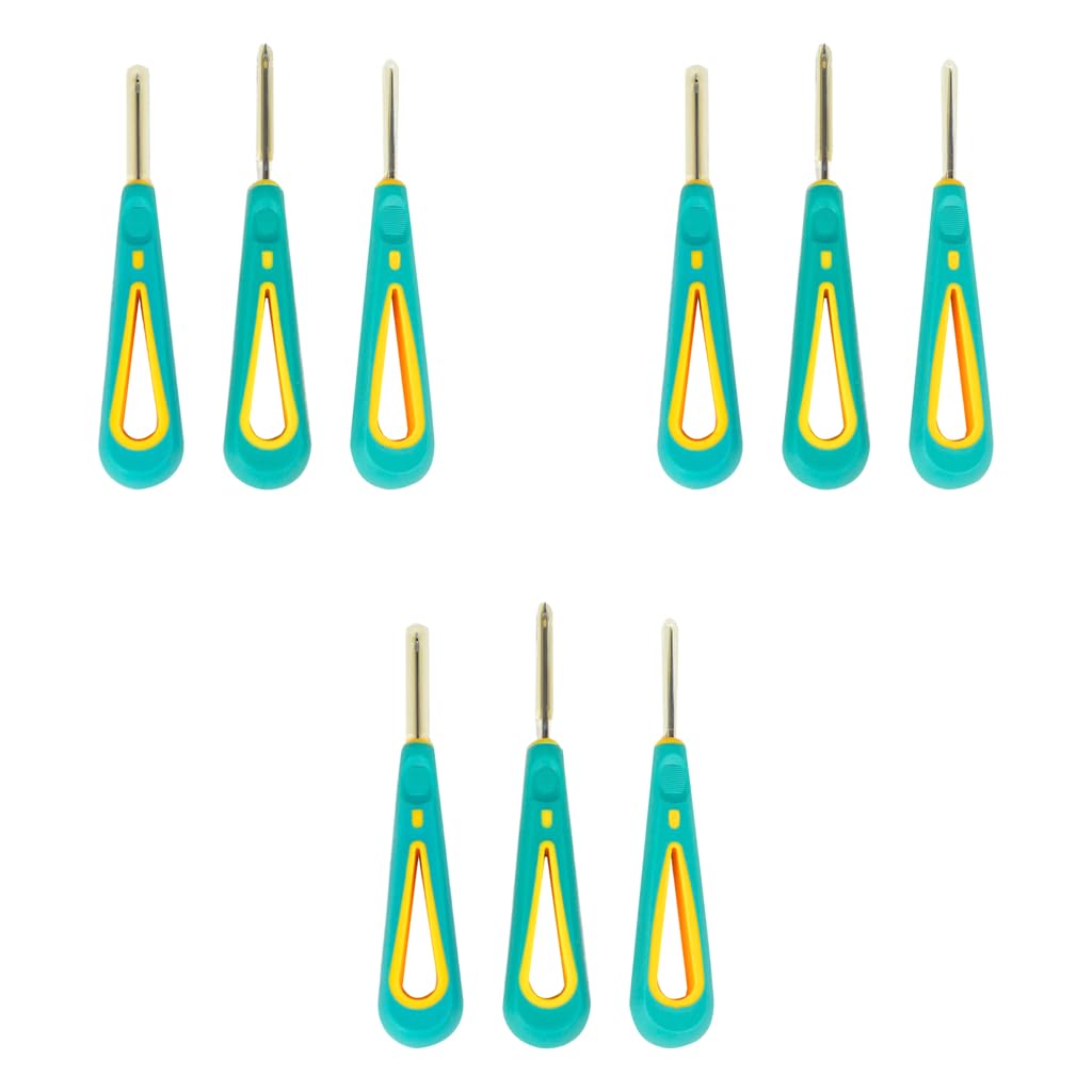 HASTHIP® 9PCS Punch Needle Wick for Candle Making Round Hole Wicking Tool for Silicone Molds