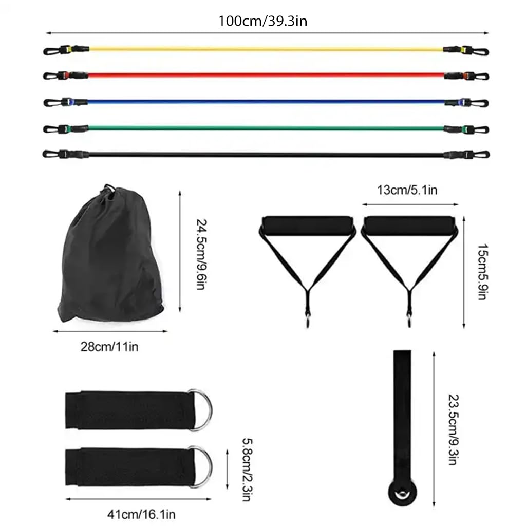 Proberos Resistance Tube Kit for Exercise and Stretching with Foam Handles and Door Anchor | Eco Latex Bands for Men and Women