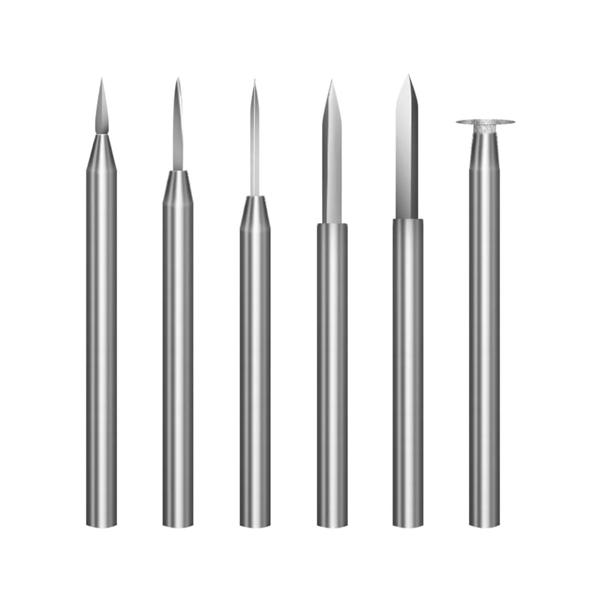 Serplex Carving Bits Set for Rotary Tool with 6 pcs 2.35mm Shank & Pointed Tips | Stainless Steel for DIY Wood Craft