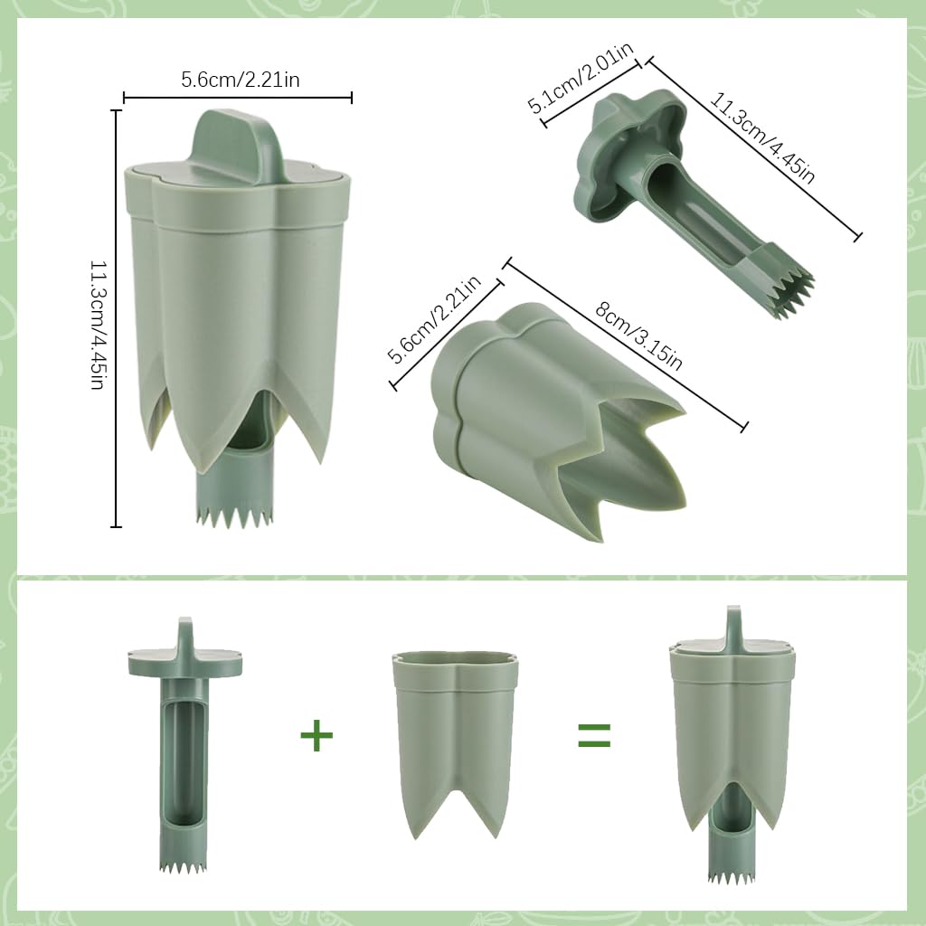 Supvox Pepper Corer Tool for Quick Deseeding and Cutting with 2 in 1 Dual Corers | Easy Twist Design