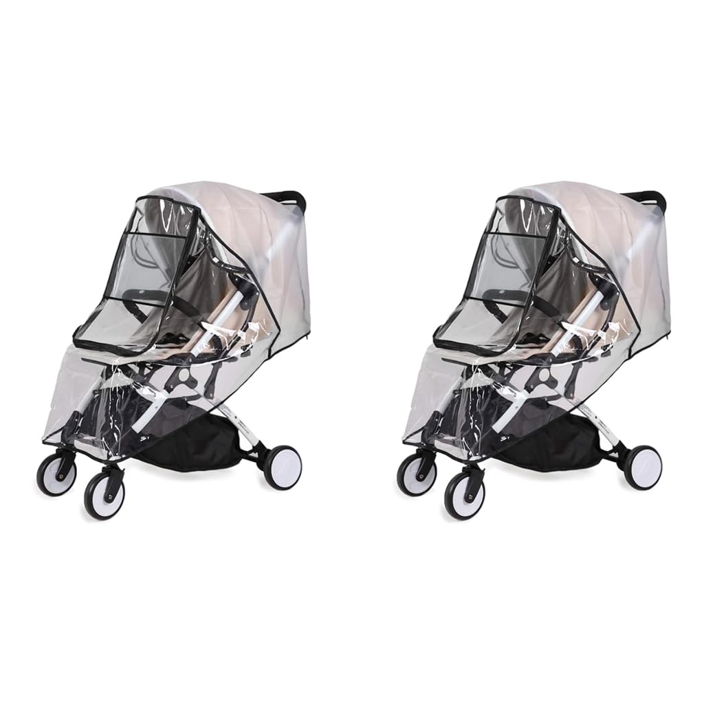 SNOWIE SOFT Baby Stroller Rain Cover for Winter with Open Window | 2 PCS EVA Waterproof Protection