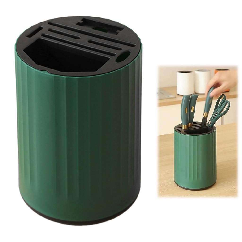 Supvox Kitchen Cutter Organizer with 360° Rotating Design and Custom Molded Utensil Slots