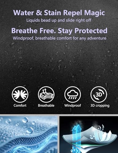 Venzina® Men's Waterproof Rain Jacket-Lightweight Windbreaker with Color Block Design, Breathable for Urban Outdoor, Daily Commuting I Fashion Unisex Couple Jacket, Peacock Blue-L