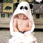 SNOWIE SOFT® Baby Bath Towel for New Born Panda Design Premium Organic Ultra Soft Baby Bathing Towel Bamboo Baby Blanket Hooded Bath Towel for Baby Boys and Girls (90cmx90cm) - Panda