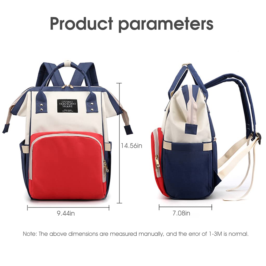 ZIBUYU Diaper Bag Backpack Mommy Large Capacity Diaper Bag with Thermal Insulation Design for Travel, Waterproof Printed Maternity Backpack Diaper Bag