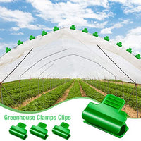 HASTHIP® 40pcs Greenhouse Clamps Clips, Greenhouse Film Plastic Clips Film Row Cover Netting Tunnel Hoop Clip for Season Plant Extension Support 11mm/0.43inch