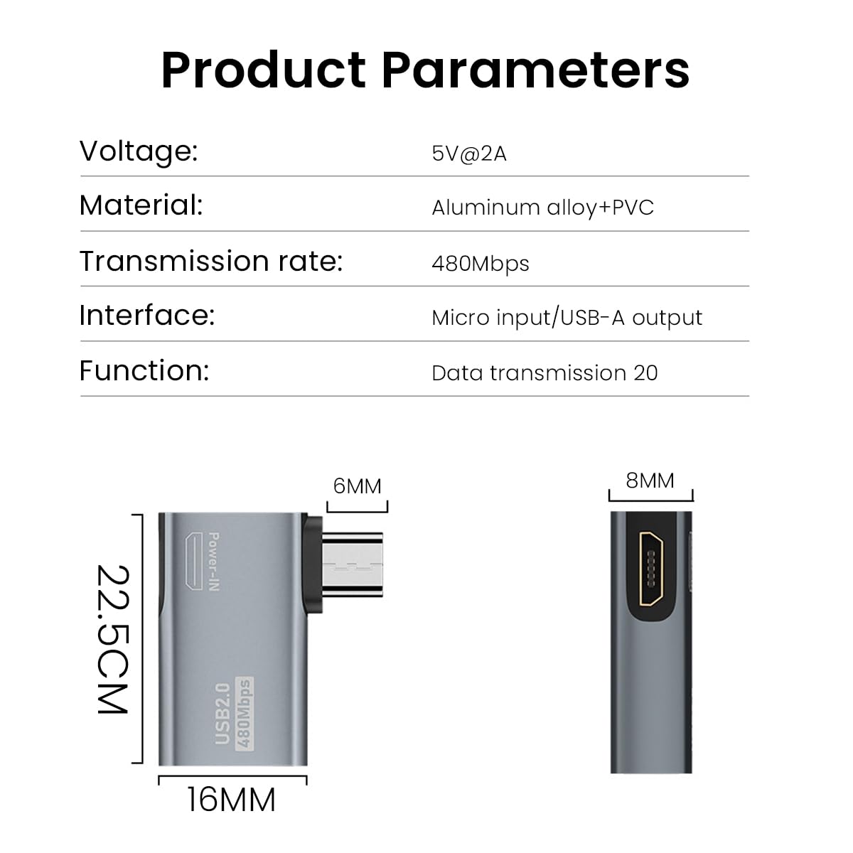 Verilux Micro to USB Adapter for Fire TV Stick 4K with Right Angle Design | OTG Cable for Android Devices