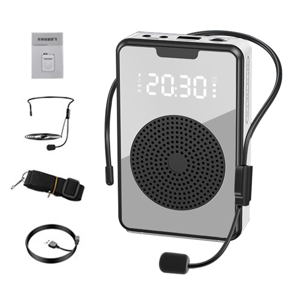 ZORBES Portable Bluetooth Voice Amplifier for Teachers 8-Hour 1800mAh Battery Wired Headset Mic with 10W Speaker