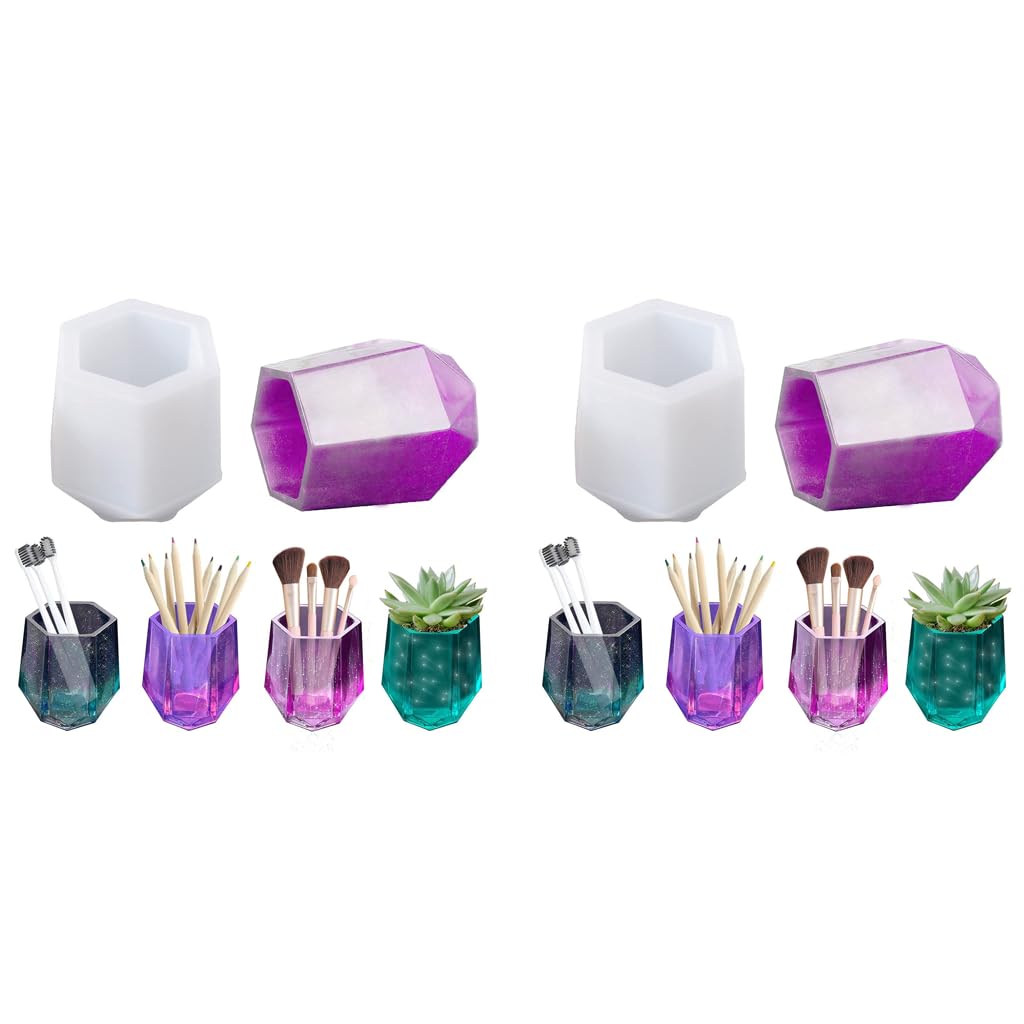 HASTHIP Silicone Moulds for Resin Art DIY Cup 2PCS featuring White Small Cup Design | Creative Gift Making and Home Decor