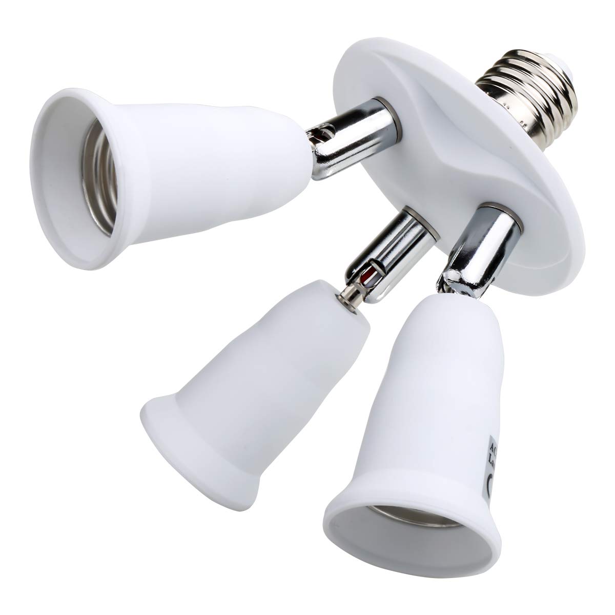 ELEPHANTBOAT B22 to E27 Bulb Converter with 3 Head Rotatable Socket 180W Total Power | Easy Installation