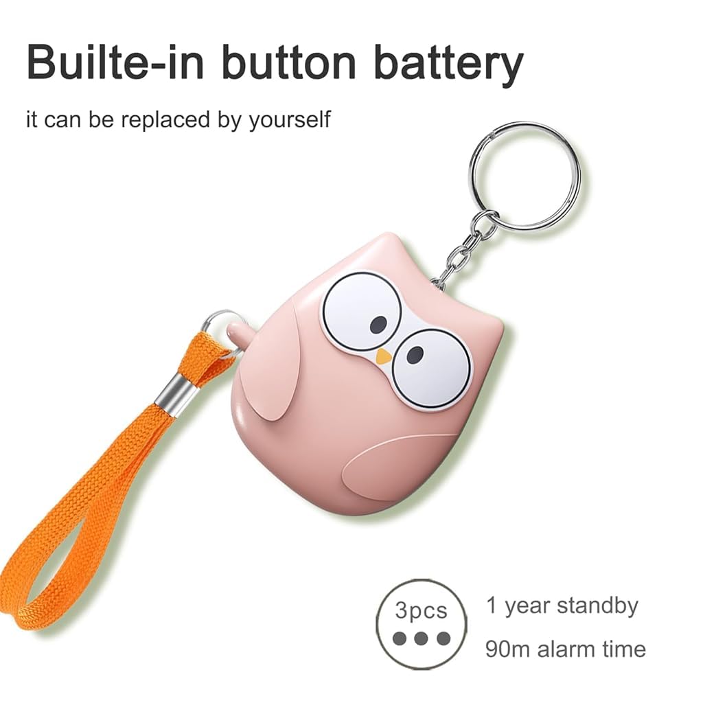 Serplex Personal Alarm Keyring for Self Defence with 130db Siren and Pin Trigger | LED Light