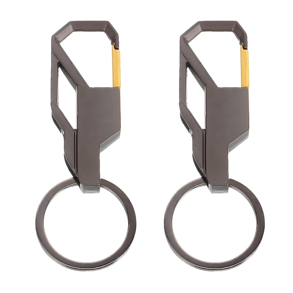 Zibuyu Key Chain for Car Bike and Home with Quick Release Buckle and Folding Cutter | Zinc Alloy 2Pcs Set