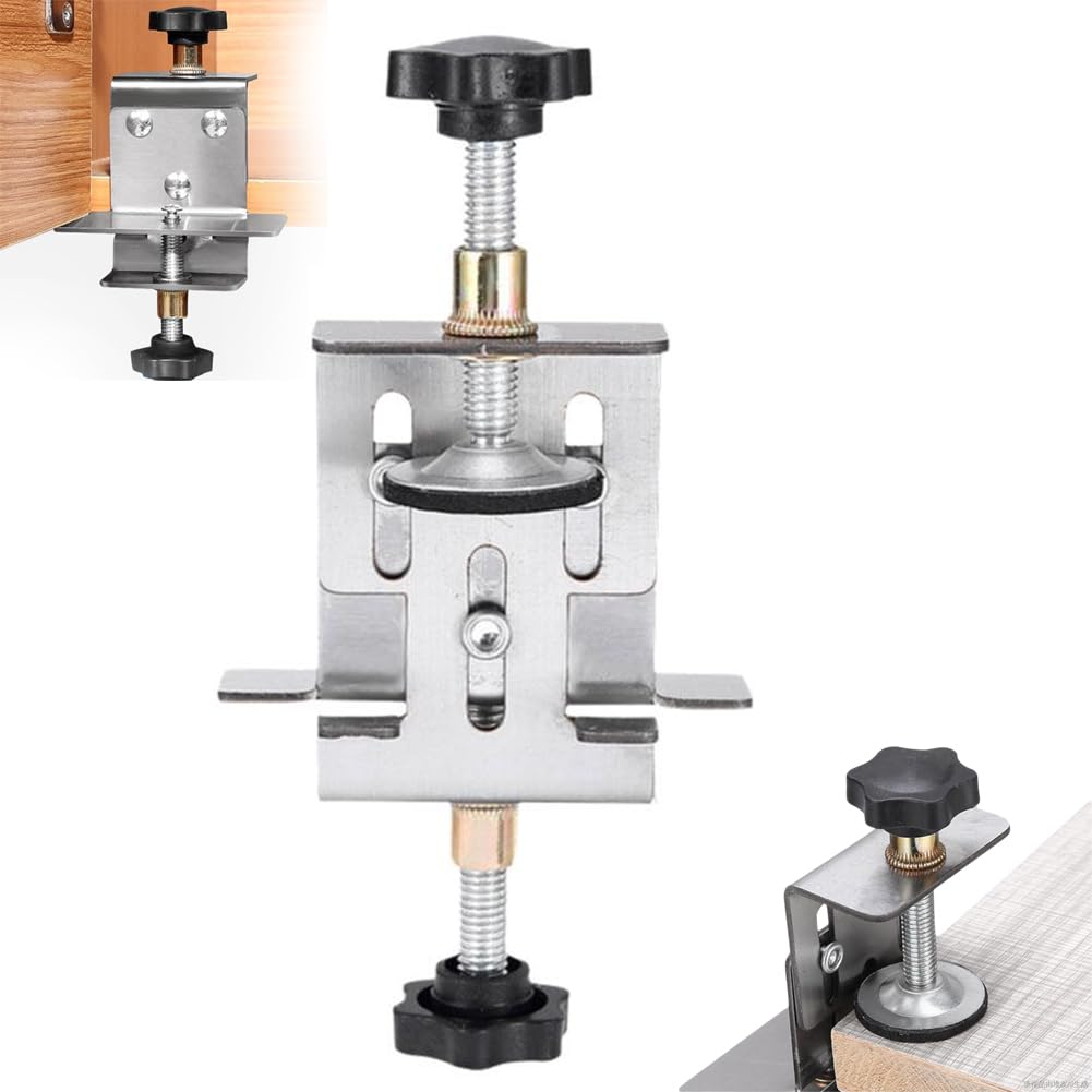 Serplex® Cabinet Door Installation Jig Mounting Tool Adjustable Jig with Door Support, Third Hand Tool, Heavy Duty Stainless Steel Door Installation Jig