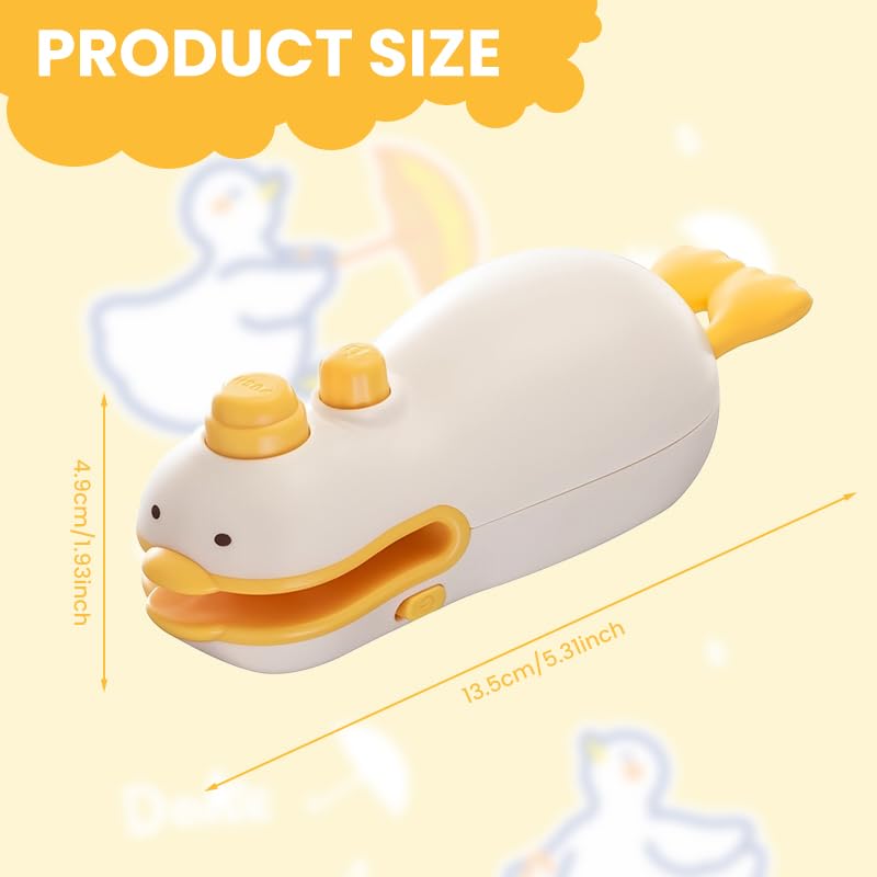 Supvox Sealing Machine for Food Packets with Cute Duck Design and Rechargeable Mini Sealer