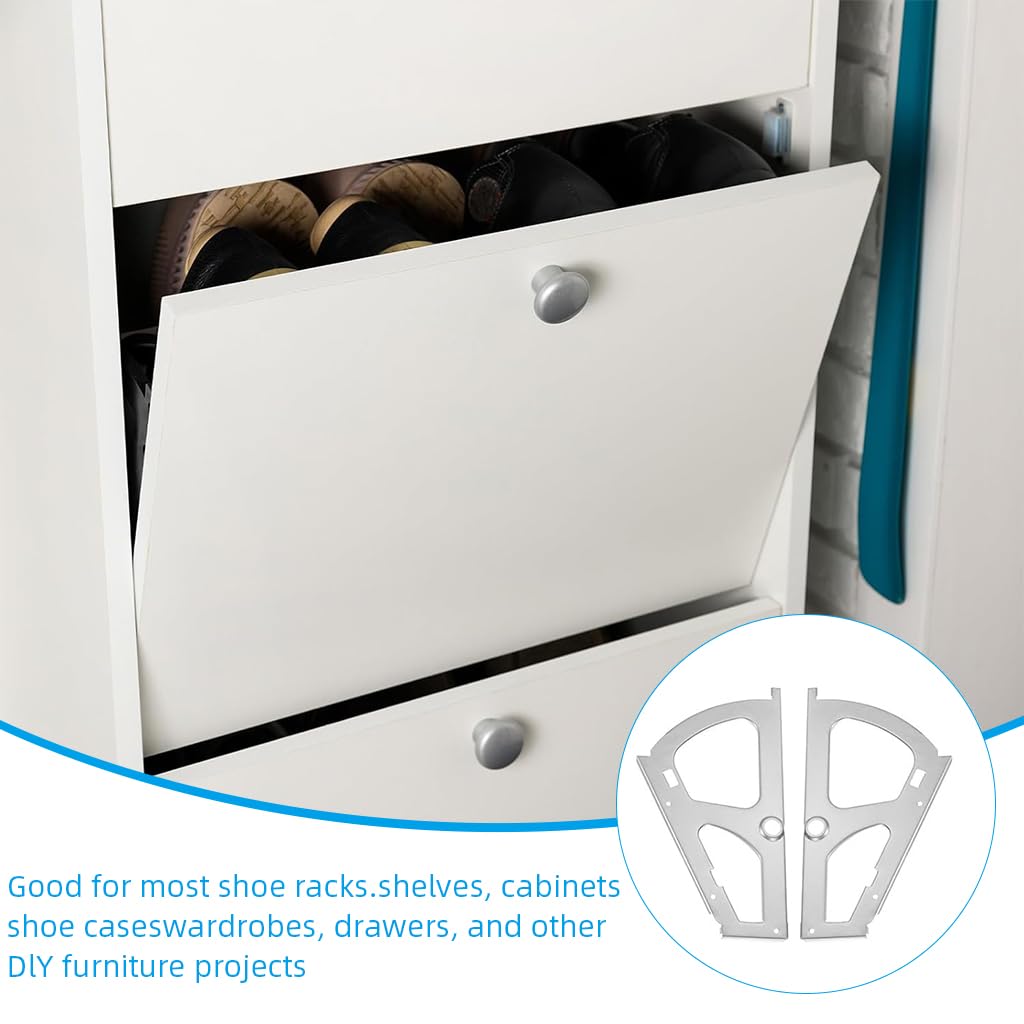 Serplex Cabinet Door Hinges for Flip Down Cabinets with Screw Pack | Stainless Steel 2Pcs