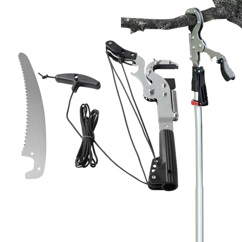 Supvox Tree Branch Cutter for High Limb Pruning with 35cm SK5 Blade and Pulley System