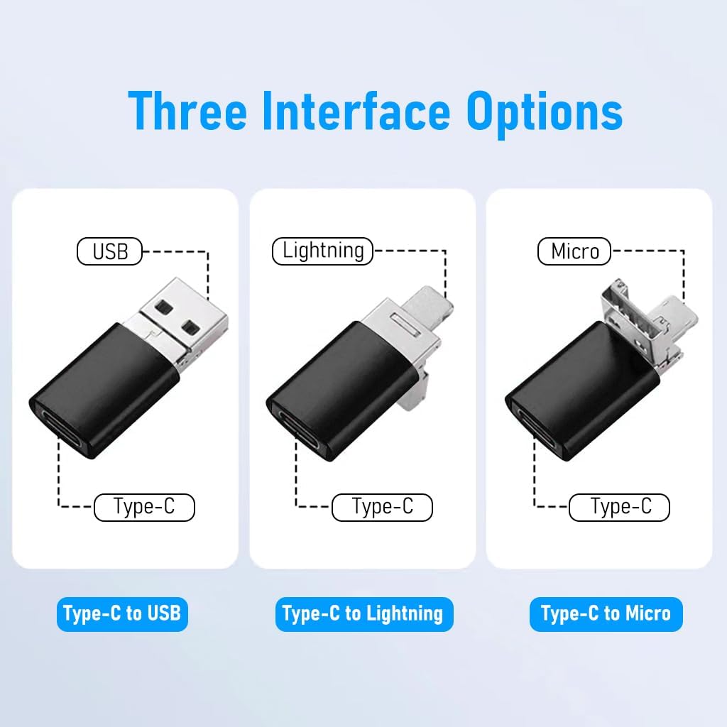 Zeitel Multi OTG Adapter for iPhone and Android featuring 30W fast charging | aluminum alloy plug and play converter
