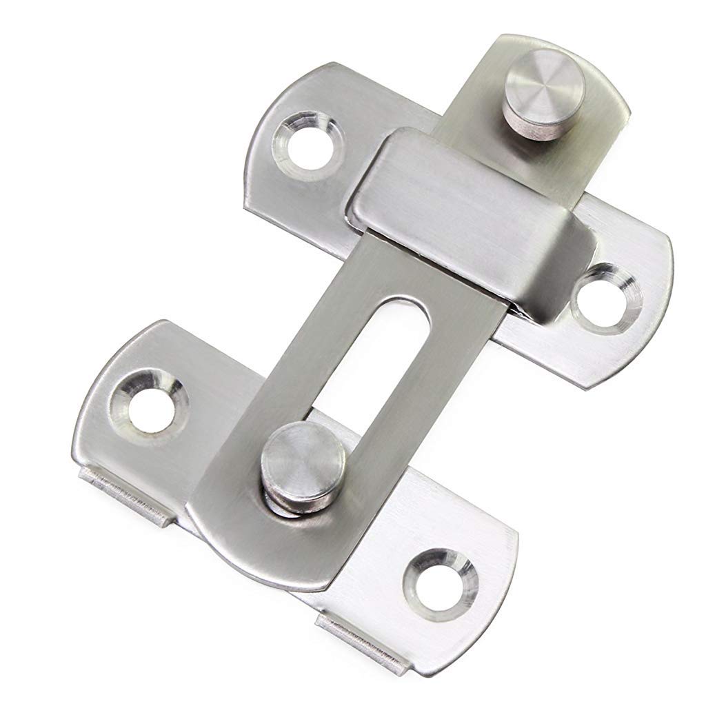 Supvox  Stainless Steel Flip Latch Gate Latches Bar Door Lock (3 Inch) - 2 Pieces