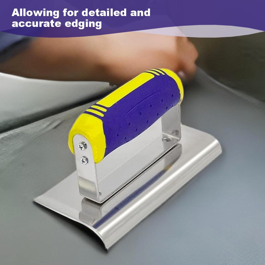 Serplex Concrete Edger for Slabs and Driveways with Curved Edge and Anti-slip Handle