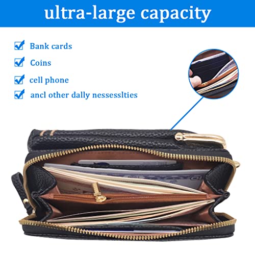 PALAY® Women Crossbody Phone Bag Combo, PU Leather Mini Sling Wallet Purse with Credit Card Slots, Mobile Holder, Pocket for Journaling, Scrapbooking, DIY, Planners, Crafts, Pink
