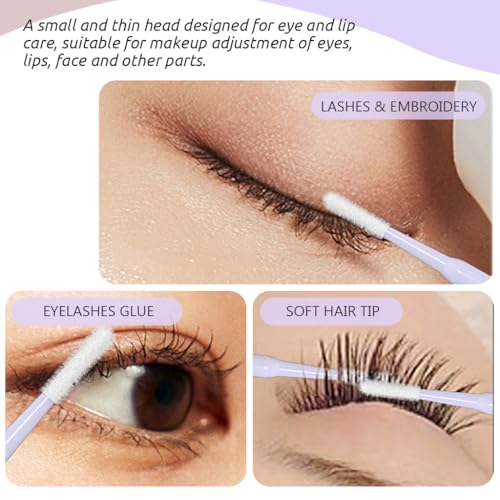 MAYCREATE® 100-Count Fine Tip Cotton Swabs for Makeup Removal Eyeliner Mascara Precision Excess Cosmetics Tools Fixing Sharpening Lip Liner Correction 2PCS