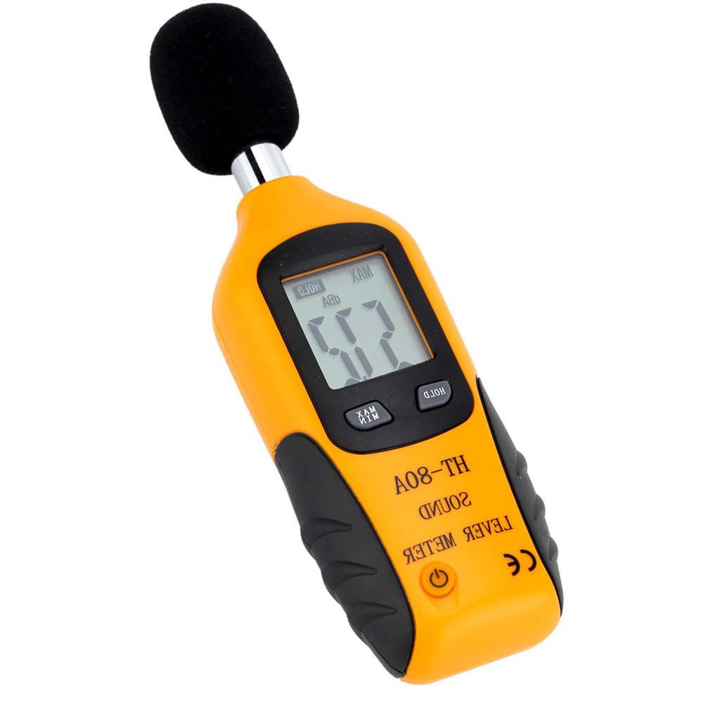 STHIRA® Decibel Meter Electric Meter Digital 30-130 dB Meter Self-Calibration Decibel Meter Reader With Lcd Display Digital Sound Level Meter Battery Included