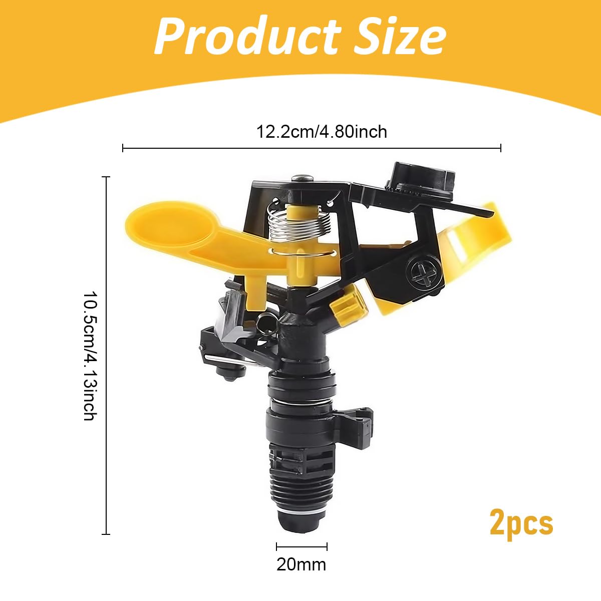 HASTHIP Garden Water Sprinkler for Lawn and Flower Beds featuring 360 Degree Adjustable Nozzles