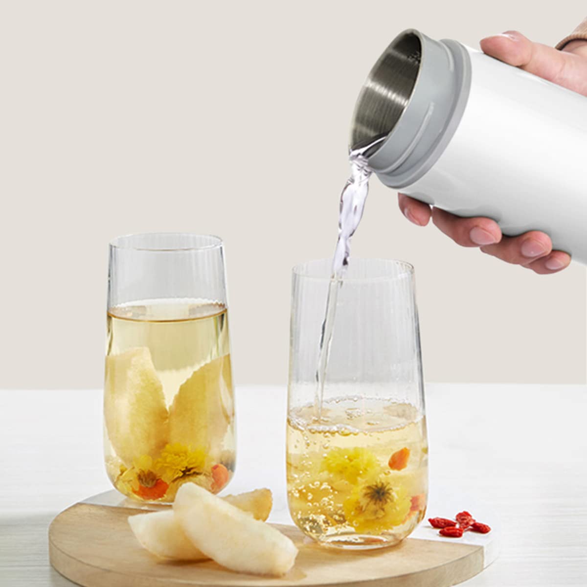 Supvox Electric Kettle for Travel with 350ml Capacity and LCD 4 Temp Presets | 300W Fast Boil