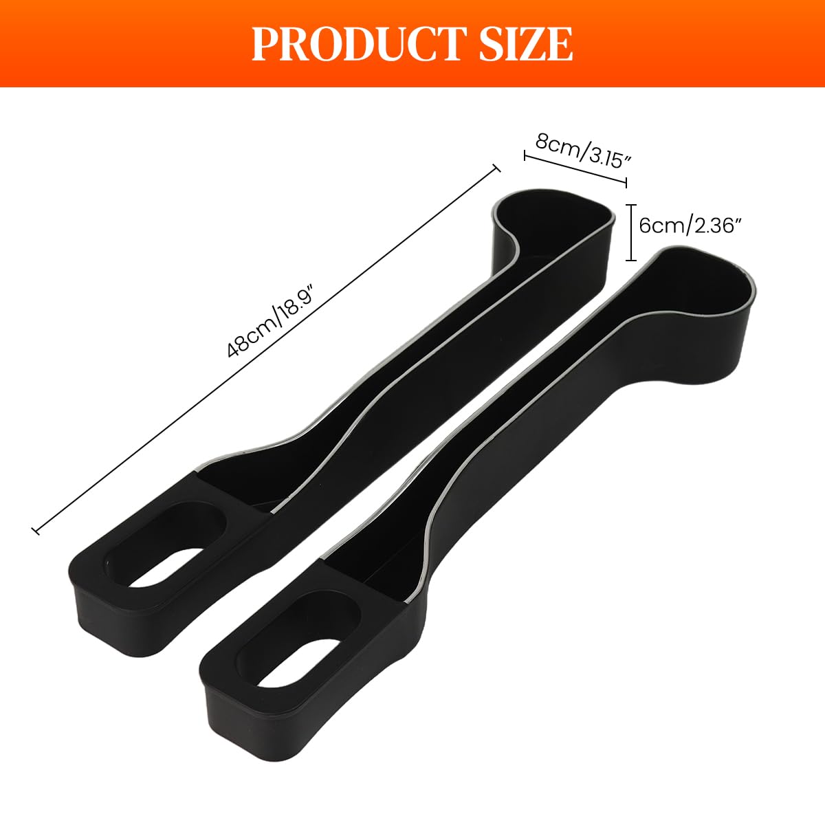 STHIRA Car Seat Gap Filler Organizers with Cup Holder for Small Items 48×8×6cm | Universal Fit