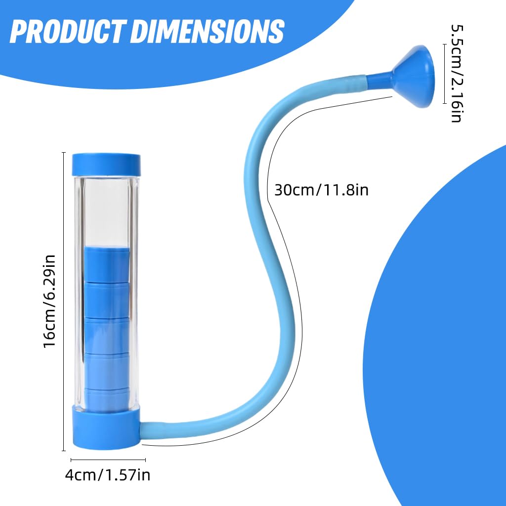 Proberos Lung Trainer for Breathing Exercise with 5 Adjustable Weights and Acrylic Tube Design