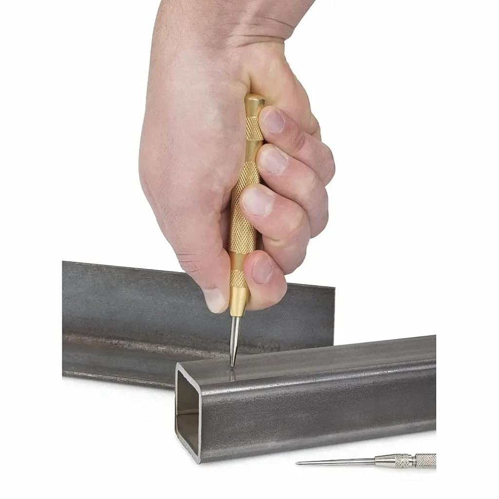 ZIBUYU® Automatic Center Punch Spring Loaded Punch Centering Punch Tool Self-Centering Punch High Speed Steel Self-centering Punch Tool Window Punch Breaker
