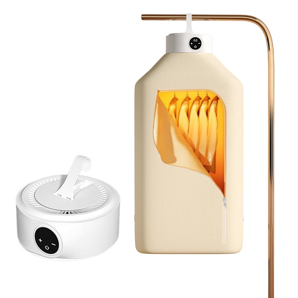 Supvox Portable Mini Dryer for Travel and Apartment with 600W Smart Timer | 360° Warm Air Circulation