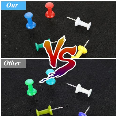 Climberty® 168PCS Black Felt Bulletin Board 30x30cm Self-Adhesive Wall Boards with 50pcs Drawing Pins Message for Paste Notes Photos Schedules