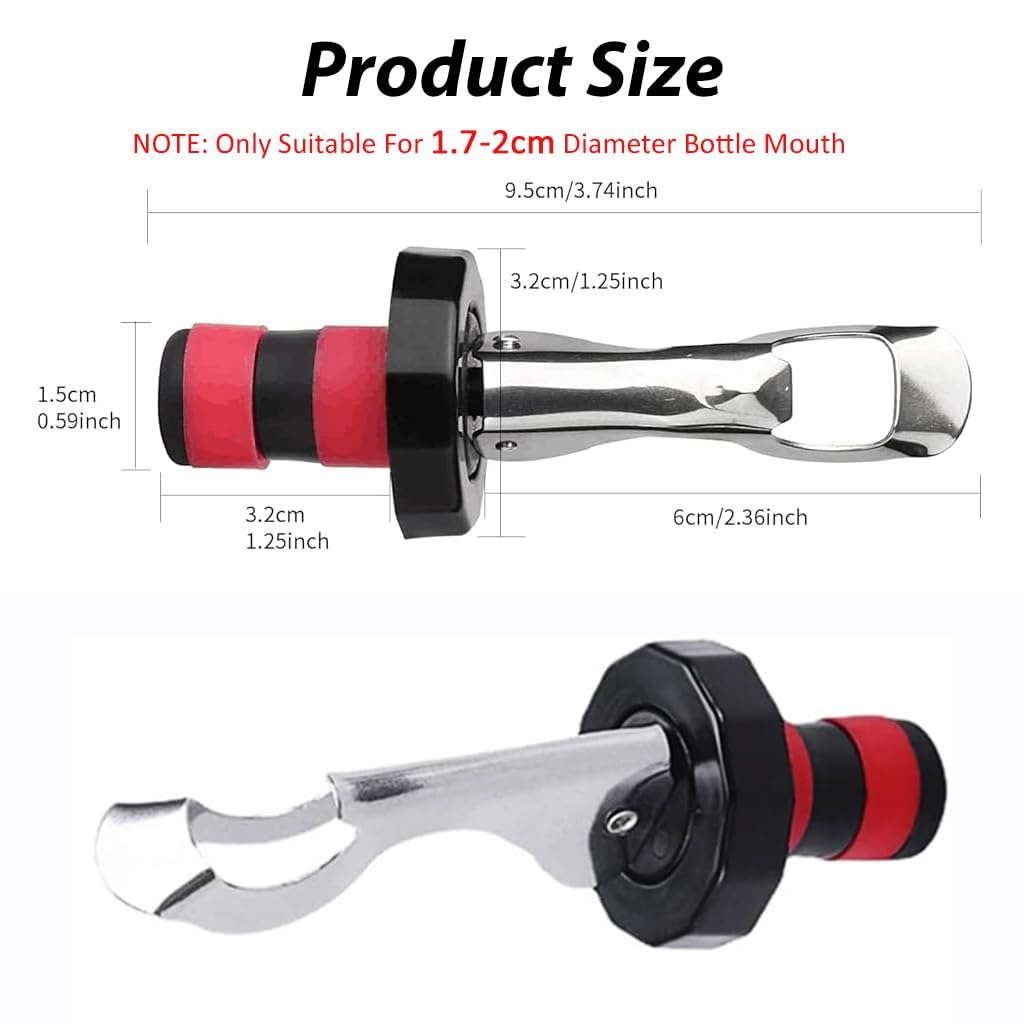 HASTHIP Silicone Wine Bottle Stopper Set for 1.7–2cm Bottles with Pump Lever Seal | 3PCS Food Grade Reusable Caps