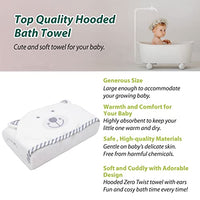 SNOWIE SOFT® Baby Bath Towel for New Born Panda Design Premium Organic Ultra Soft Baby Bathing Towel Bamboo Baby Blanket Hooded Bath Towel for Baby Boys and Girls (90cmx90cm) - Bear