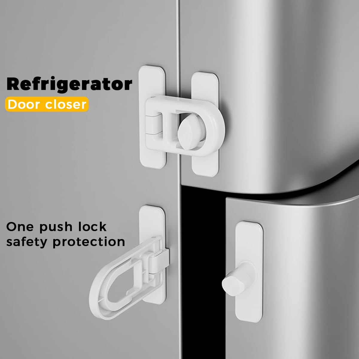 SNOWIE SOFT Fridge Locks Child Proof for Cabinets and Drawers featuring Secure Twist | 2 Pack
