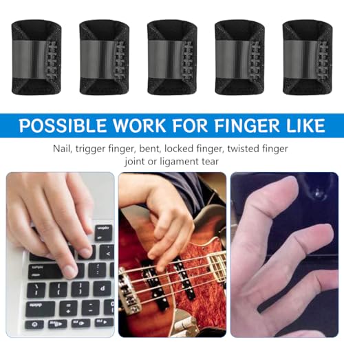 HANNEA® 15PCS Trigger Finger Splints Thumb Brace for Knuckle Immobilization Pain Relief Support Fits Index Middle Ring Pinky Fingers