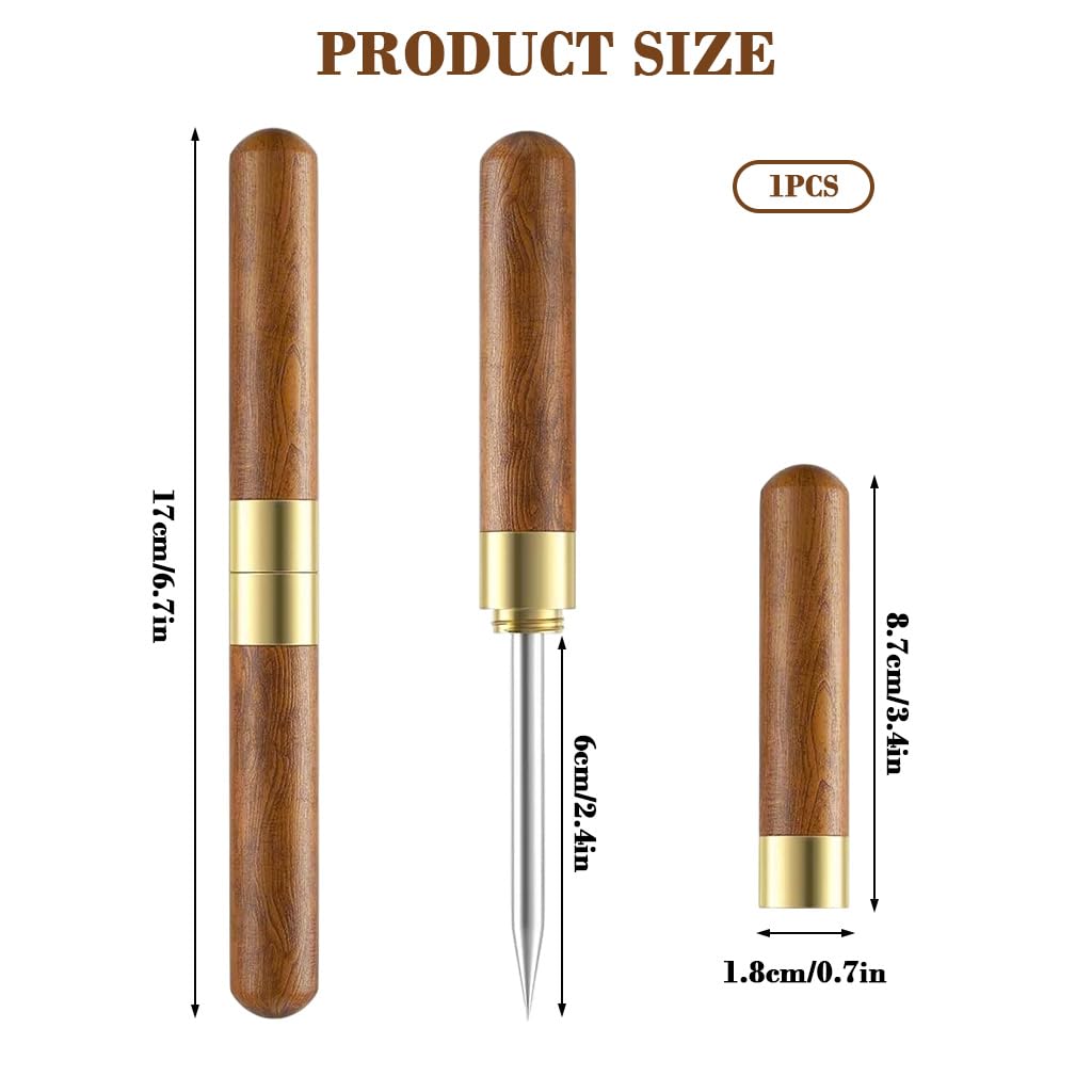 Supvox Ice Awl for Home Bar and Camping featuring 6.2 in Size and Ergonomic Wooden Handle