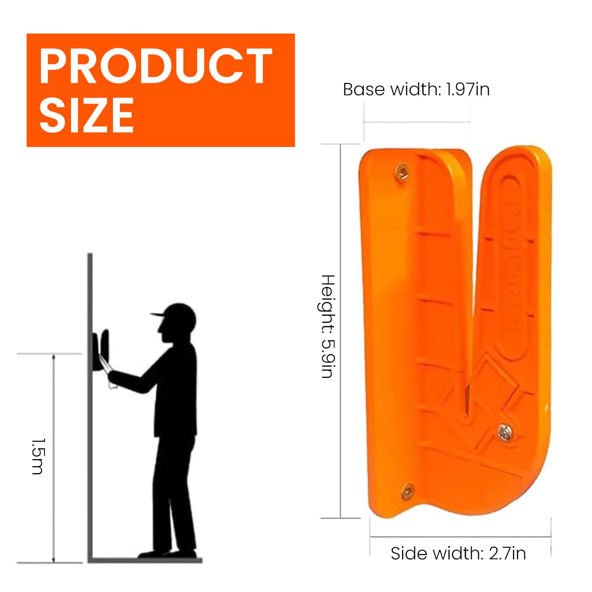 Serplex Fabric Cutter for Workshops and DIY Crafts featuring Wall-Mounted Design | Orange Ergonomic Precision Tool