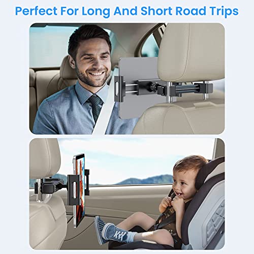 STHIRA® Tablet Holder for Car Headrest Adjustable 360 Rotate Back Seat and Smartphone Mount for iPad Samsung Tabs Lenovo 3 PCS